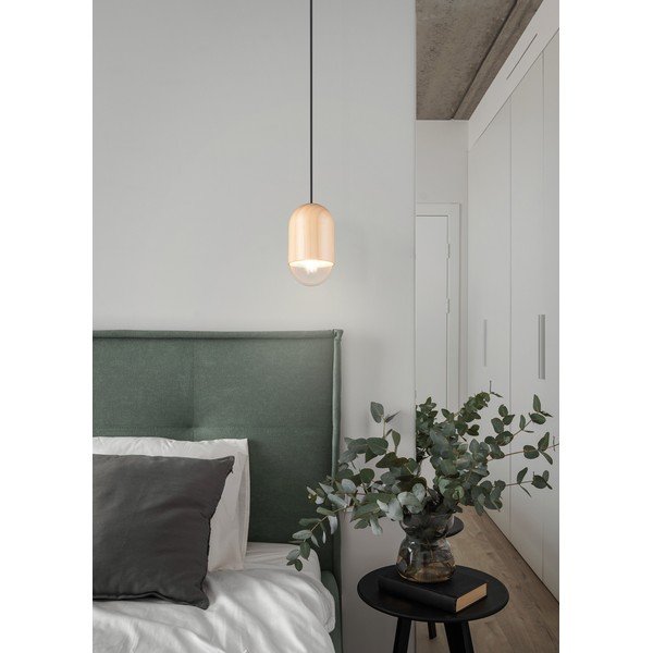 Béžové závesné svietidlo ø 11 cm Nara – Reality-image-1