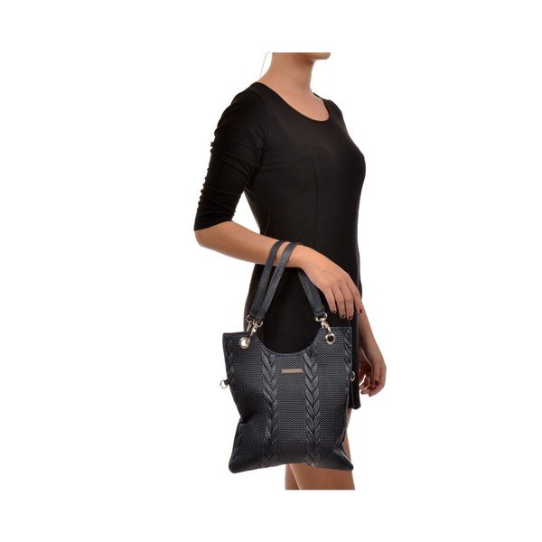 Modrá kožená kabelka Mangotti Elsa-image-4