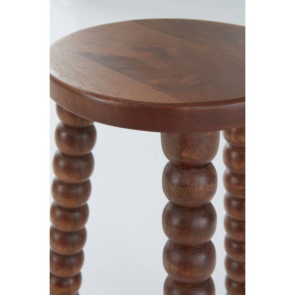 Okrúhly odkladací stolík z mangového dreva ø 30 cm Carbis – Jotex-image-4