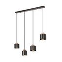 Čierne kovové závesné svietidlo 12x75 cm Olena - Candellux Lighting