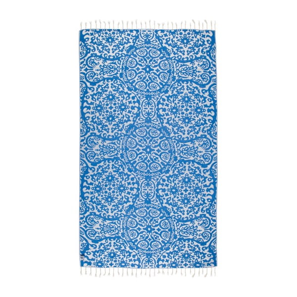 Modrá hammam osuška Kate Louise Camelia, 165 × 100 cm