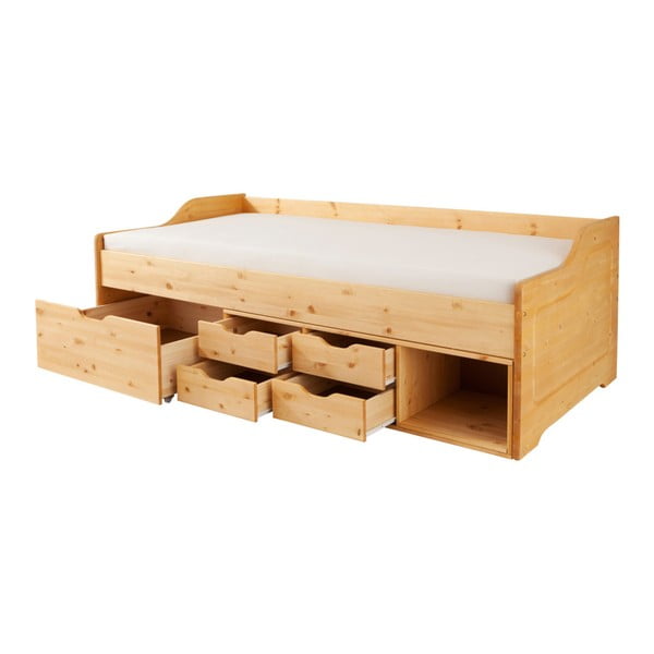 Jednolôžková posteľ z masívneho borovicového dreva Støraa Marco
