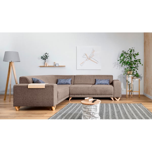 Hnedá rozkladacia/s úložným priestorom rohová pohovka (ľavý roh/do L) Classy Sophie – Miuform-image-1