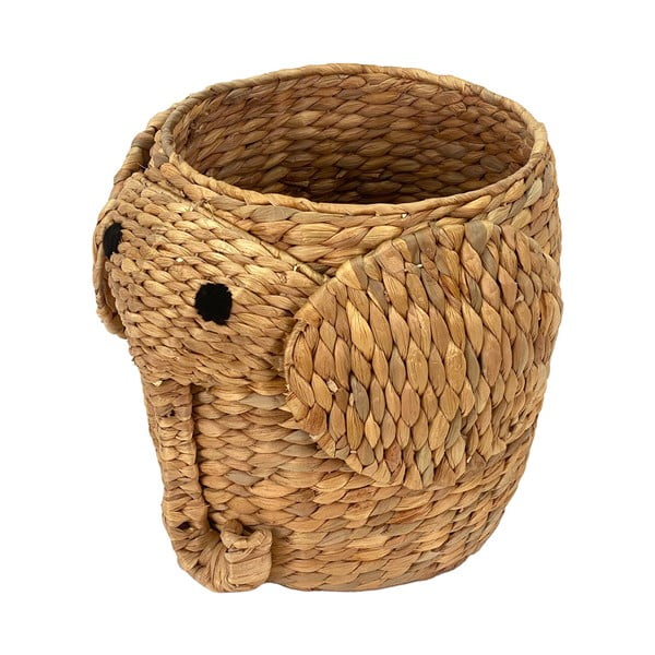 Detský kôš na hračky z vodného hyacintu v prírodnej farbe ø 30x35 cm Elephant – Compactor-image-4