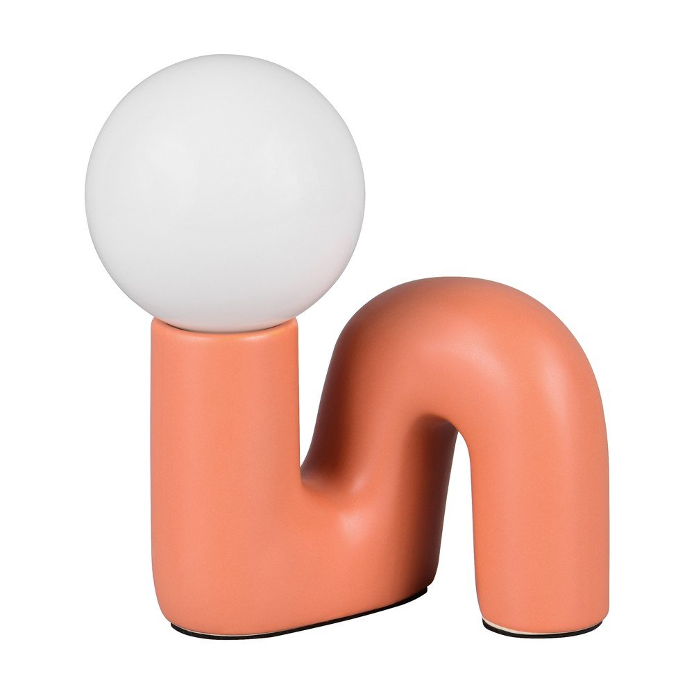 E-shop Oranžová keramická stolová lampa (výška 21,5 cm) Quinn – Reality