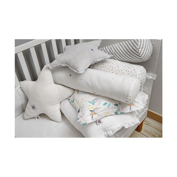 Sivý detský ľanový vankúš v tvare hviezdy BELLAMY Stripes-image-3