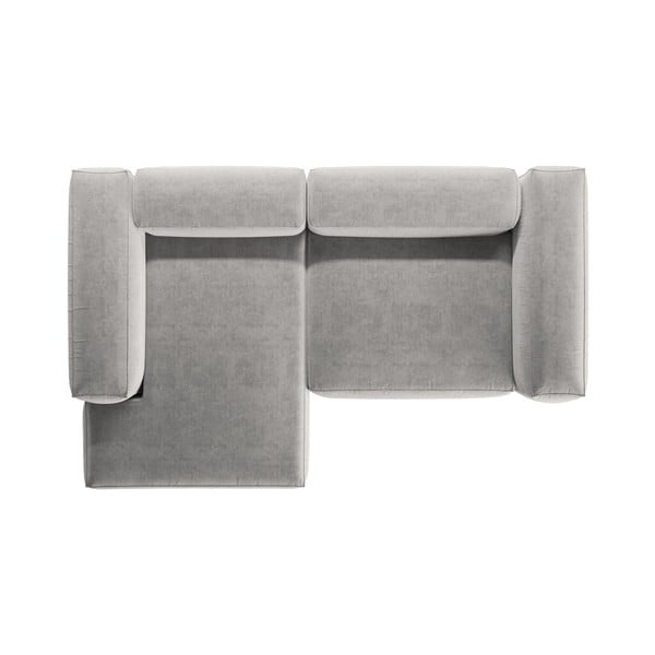 Svetlosivá rohová pohovka (ľavý roh/s leňoškou) Bergamo – Cosmopolitan Design-image-3