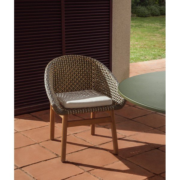 Zelená ratanová záhradná stolička Olbia – Kave Home-image-1