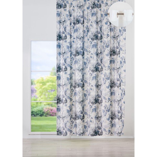 Biely/sivý záves 140x260 cm Nirvana – Mendola Fabrics-image-1