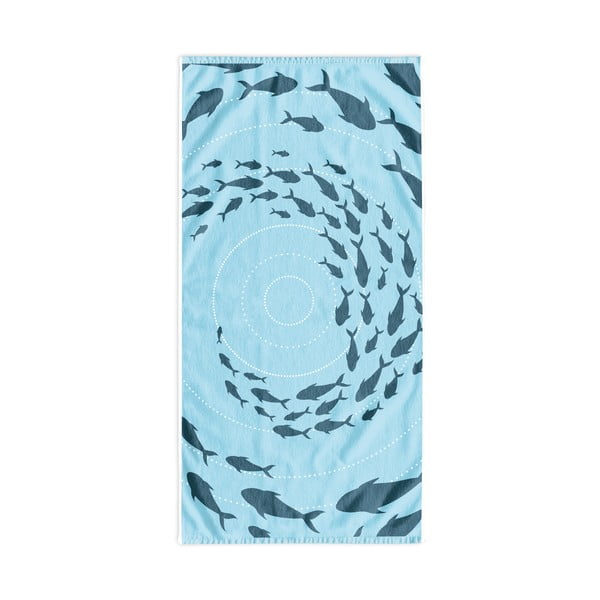 Modrá plážová osuška 90x180 cm Shoal - DecoKing