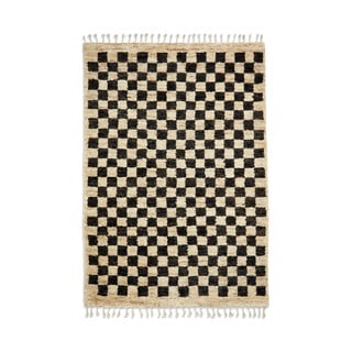 Čierny/v prírodnej farbe koberec 170x120 cm Hemp - Think Rugs