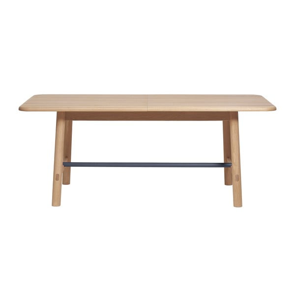 Rozkladací stôl z dubového dreva so sivou priečkou HARTÔ Helene, šírka 240 cm