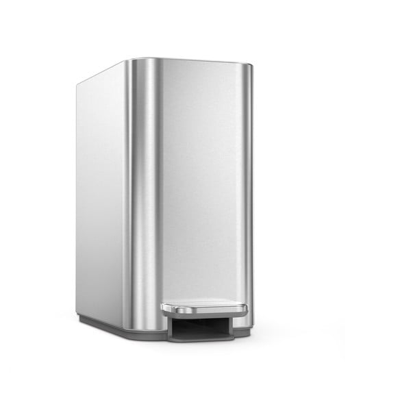 Nášľapný oceľový odpadkový kôš v matne striebornej farbe 5 l – simplehuman-image-4