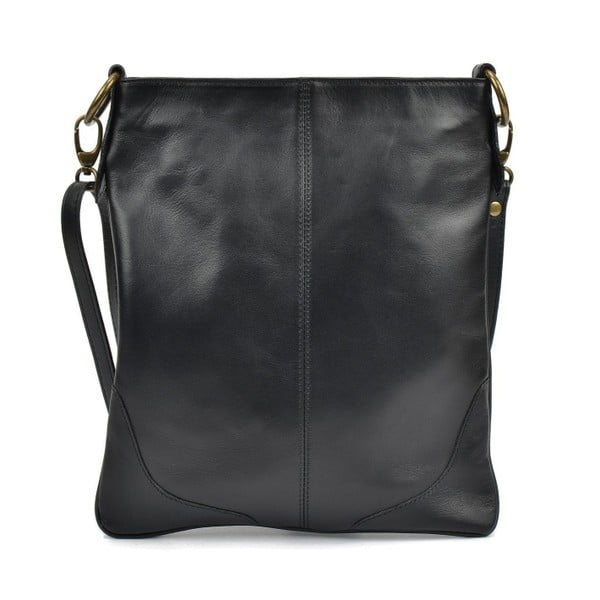 Čierna kožená kabelka Mangotti Duro Misma