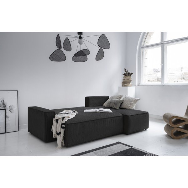 Antracitovosivá menčestrová rozkladacia rohová pohovka (variabilná) Brave Dave – Miuform-image-3