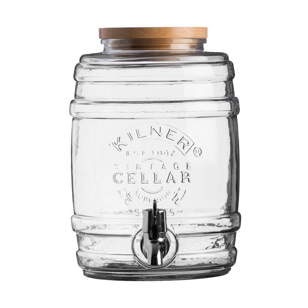 Sklenený automat v tvare súdka Kilner, 5 l