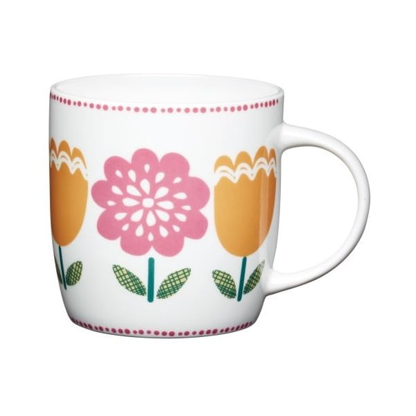 Porcelánový hrnček Traditional Folky Tulip, 425 ml