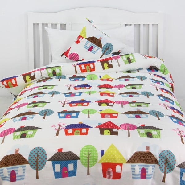 Obliečka na paplón a vankúš Happy Homes 140 × 200 cm-image-1