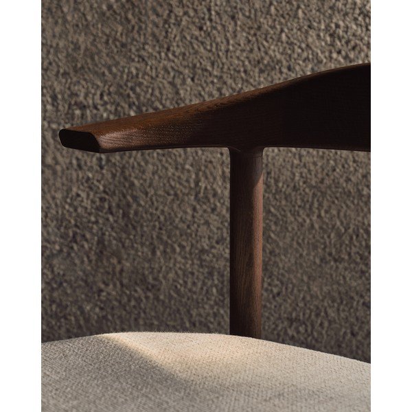 Hnedá/béžová jedálenská stolička Timons – Kave Home-image-3