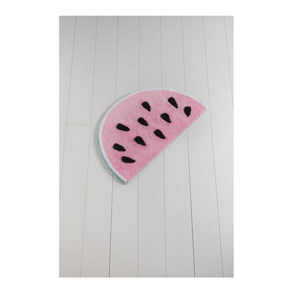 Ružová kúpeľňová predložka Crasso Watermelon, 100 × 60 cm
