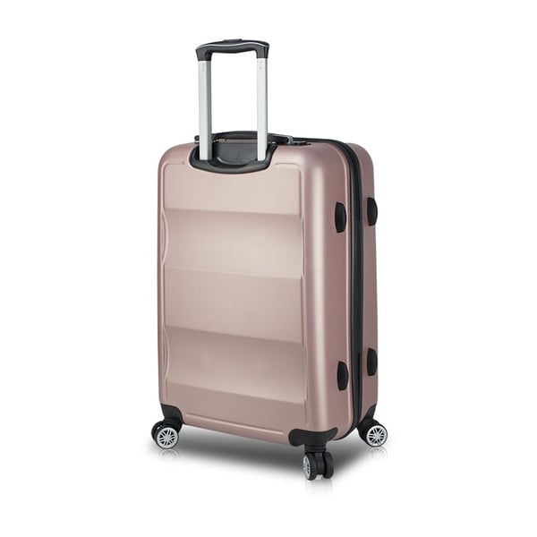 Ružový cestovný kufor na kolieskach s USB portom My Valice COLORS LASSO Medium Suitcase