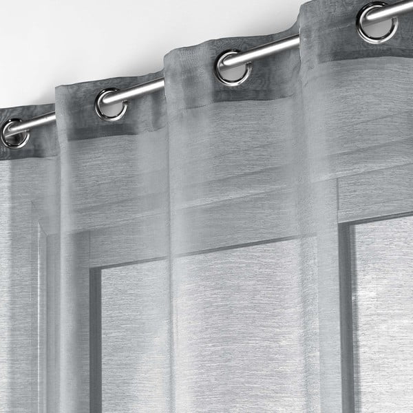 Sivá voálová záclona 140x240 cm Lissea – douceur d'intérieur-image-1