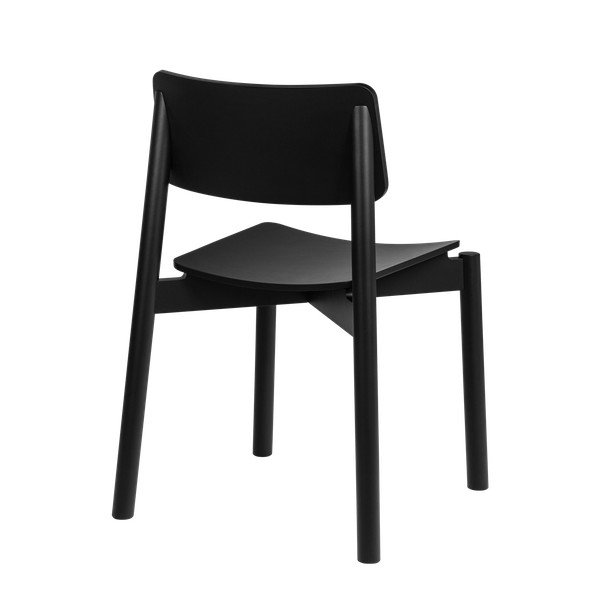 Čierna stohovateľná jedálenská stolička Wem – noo.ma-image-3