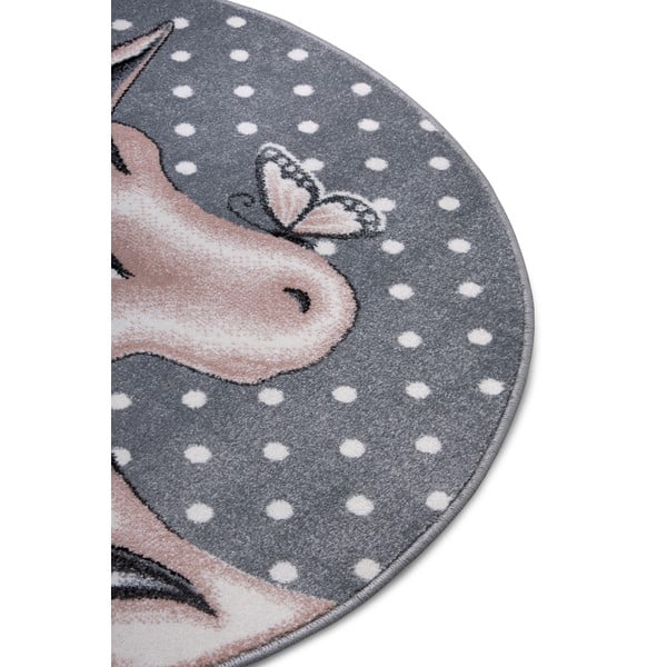 Sivý detský koberec ø 133 cm Cute Unicorn - Hanse Home-image-4