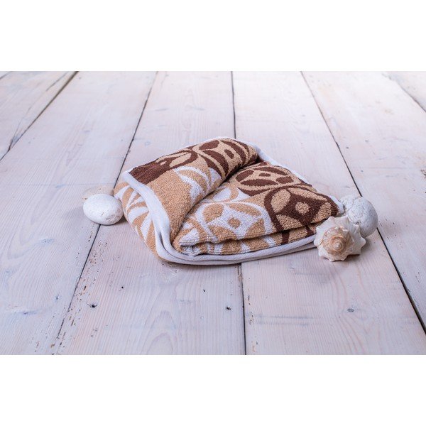 Hnedá bavlnená osuška 70x140 cm Compass – JAHU collections-image-1