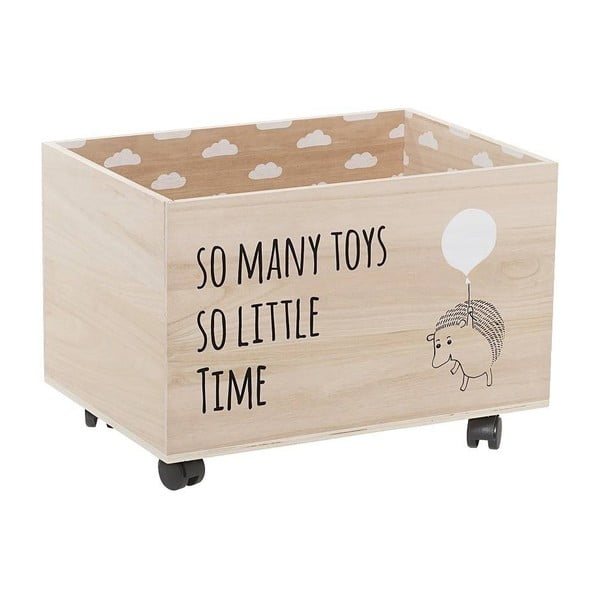 Úložný box na hračky na kolieskach z dreva paulownia Bloomingville Storage Box