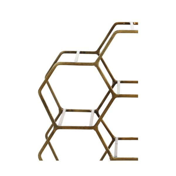 Kovový regál na víno v bronzovej farbe na 12 fliaš Salbris - Light & Living-image-4