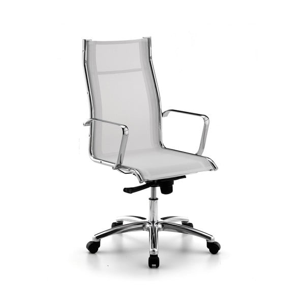 Biela kancelárska stolička s kolieskami Zago High Chrono