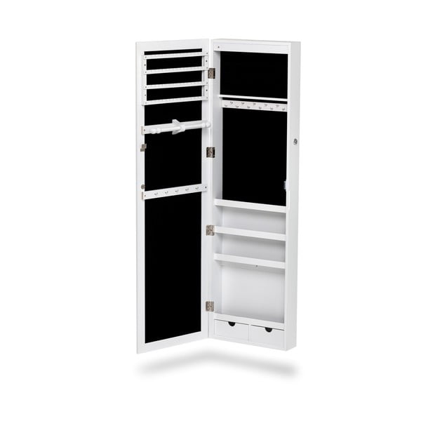 Biela závesná šperkovnica so zrkadlom Bonami Essentials Bien-image-1