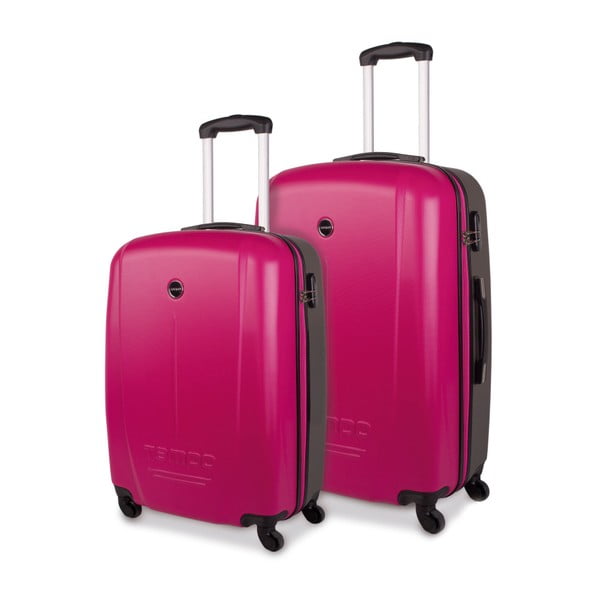 Sada 2 ružových cestovných kufrov na kolieskach Arsamar Collins
