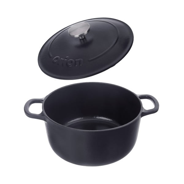 Liatinový hrniec s pokrievkou na indukciu 3,3 l LITINA SMALT – Orion-image-3