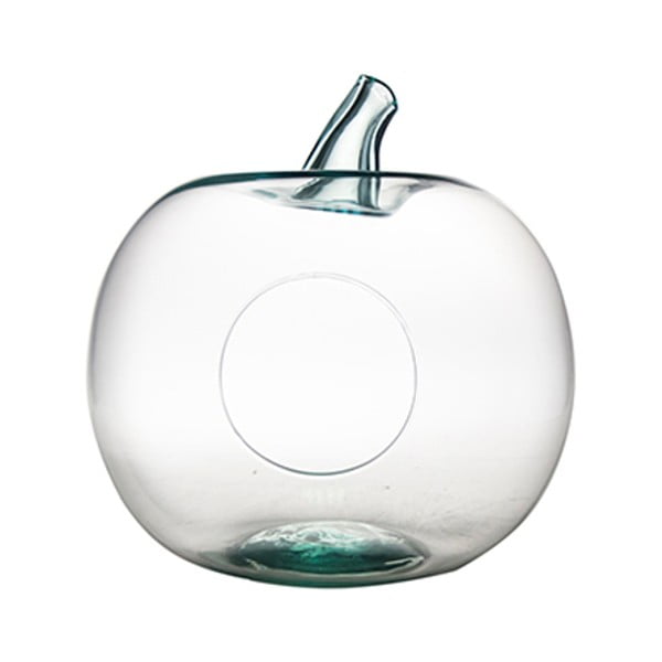 Sklenená guľa v tvare jablka z recyklovaného skla Ego Dekor, výška 20 cm