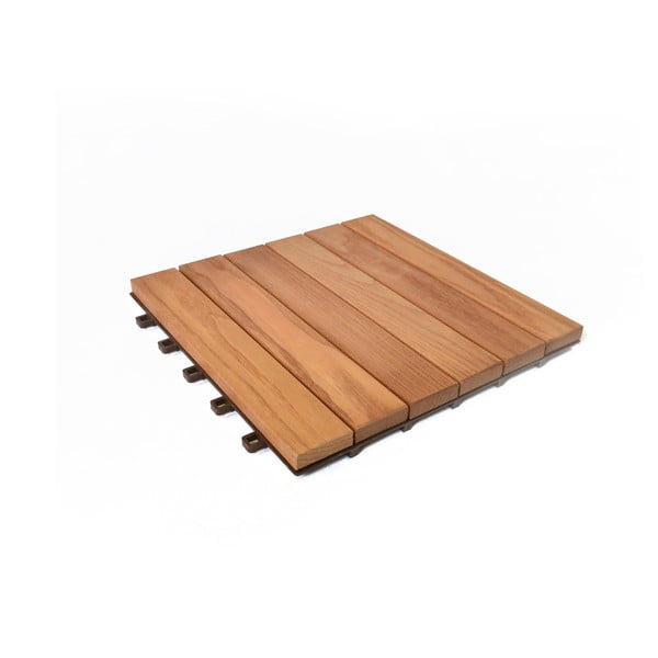 Podlahové dlaždice z jaseňového dreva v súprave 6 ks Rojaplast - Thermowood-image-3