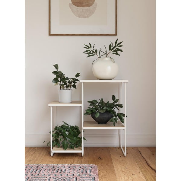 Konzolový stolík s doskou v dekore jaseňového dreva v bielo-prírodnej farbe 35x67 cm Dante – Støraa-image-2