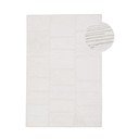 Biely ručne tkaný koberec s prímesou vlny 200x300 cm Sculptured Blocks – Flair Rugs