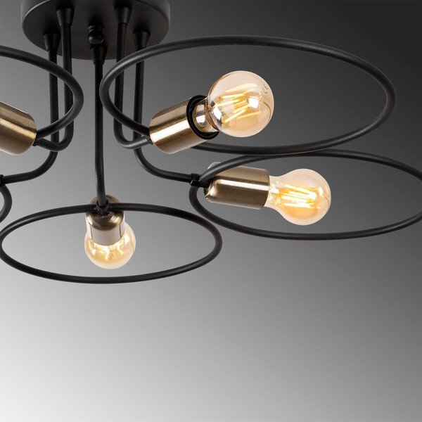 Čierne stropné svietidlo Circle – Opviq lights-image-4