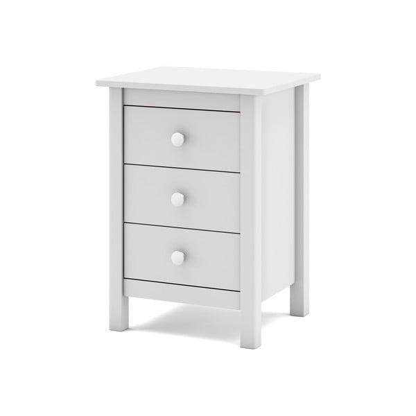 Biely detský nočný stolík z borovicového dreva Max - Marckeric-image-4