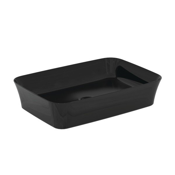Lesklé čierne keramické umývadlo 55x38 cm Ipalyss – Ideal Standard