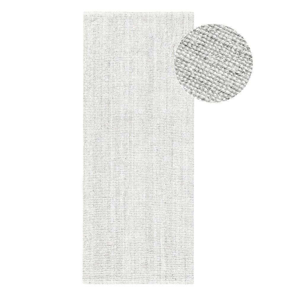 Svetlosivý obojstranný/ručne tkaný jutový behúň 80x200 cm Bouclé Jaipur – Hanse Home