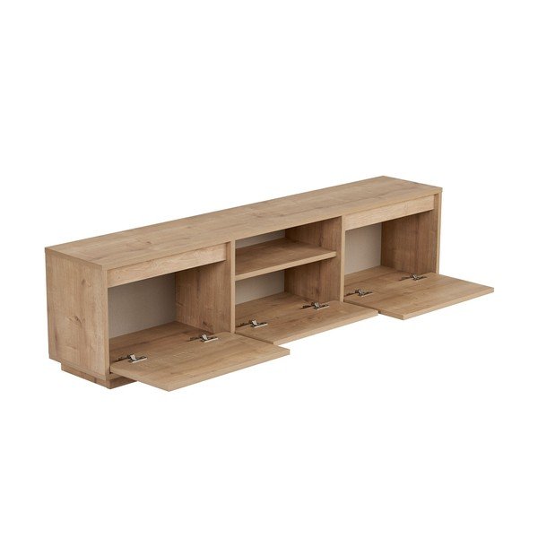 TV stolík v dekore duba v prírodnej farbe 160x42x30 cm Sentinel – Kalune Design-image-4