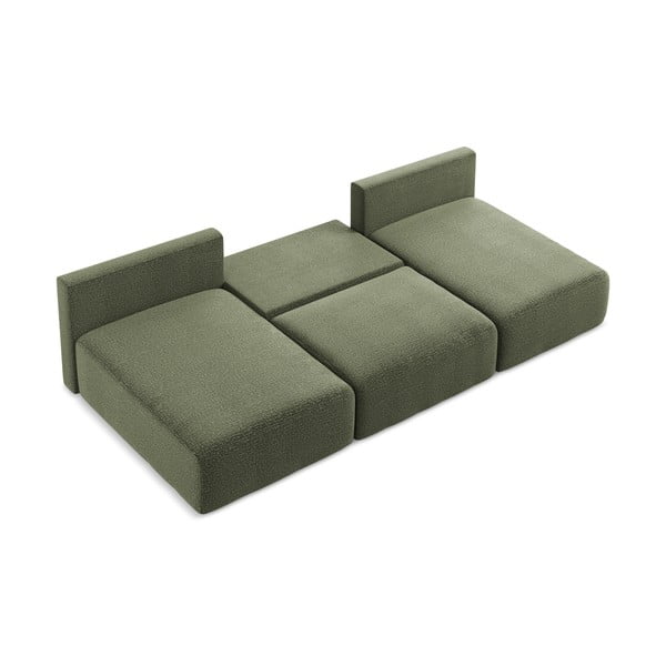 Zelená rozkladacia/s úložným priestorom rohová pohovka Kalena – Makamii-image-4