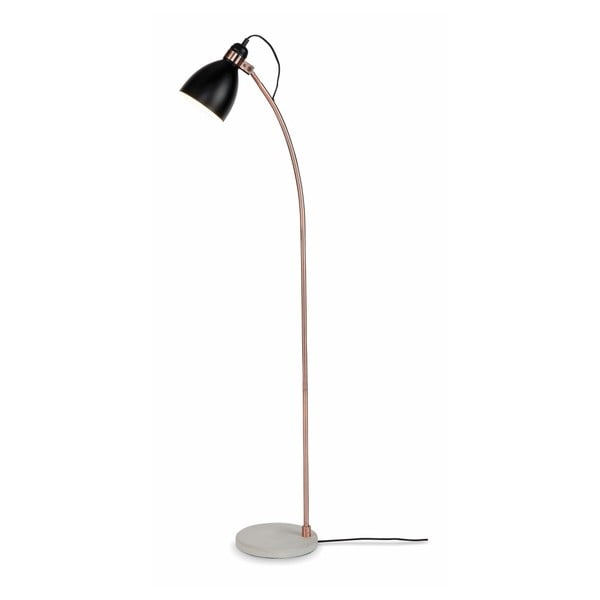 Čierno-sivá stojacia lampa s betónovým tienidlom (výška 145 cm) Denver – it&#39;s about RoMi