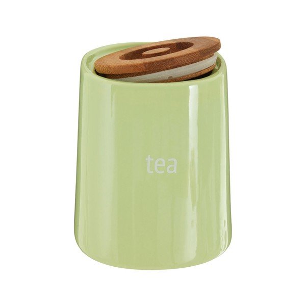 Zelená dóza na čaj s bambusovým vrchnákom Premier Housewares Fletcher, 800 ml-image-1