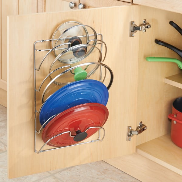 Nástenný oceľový držiak na pokrievky Classico – iDesign-image-4