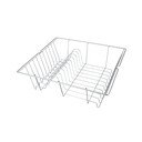 Matne strieborný odkvapkávač na riad Metaltex Bruno, 36 x 33cm