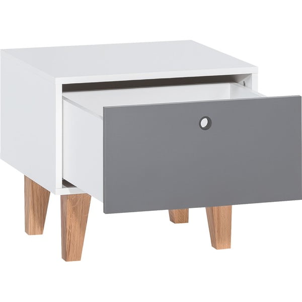 Sivo-biely nočný stolík Vox Concept-image-1